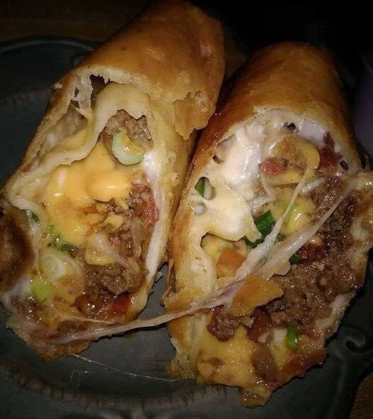 Easy beef and cheese chimi changas recipe