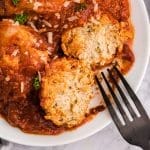 Slow cooker Chicken Parmesan Meatballs