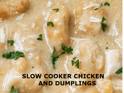 Slow cooker chicken and dumplings