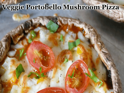 Veggie Portobello Mushroom Pizza